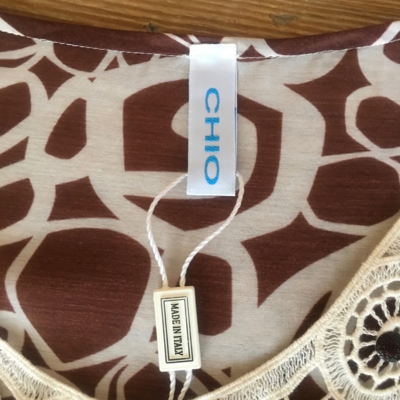 Chio Di Stefania D Resort Wear Short Caftan-NWOT-L - Picture 5 of 8